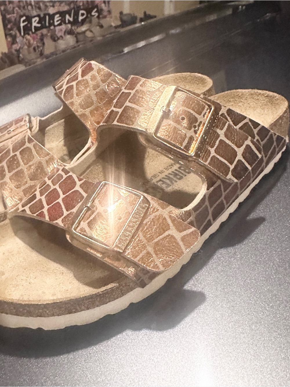 Birkenstock gold Suede sandals